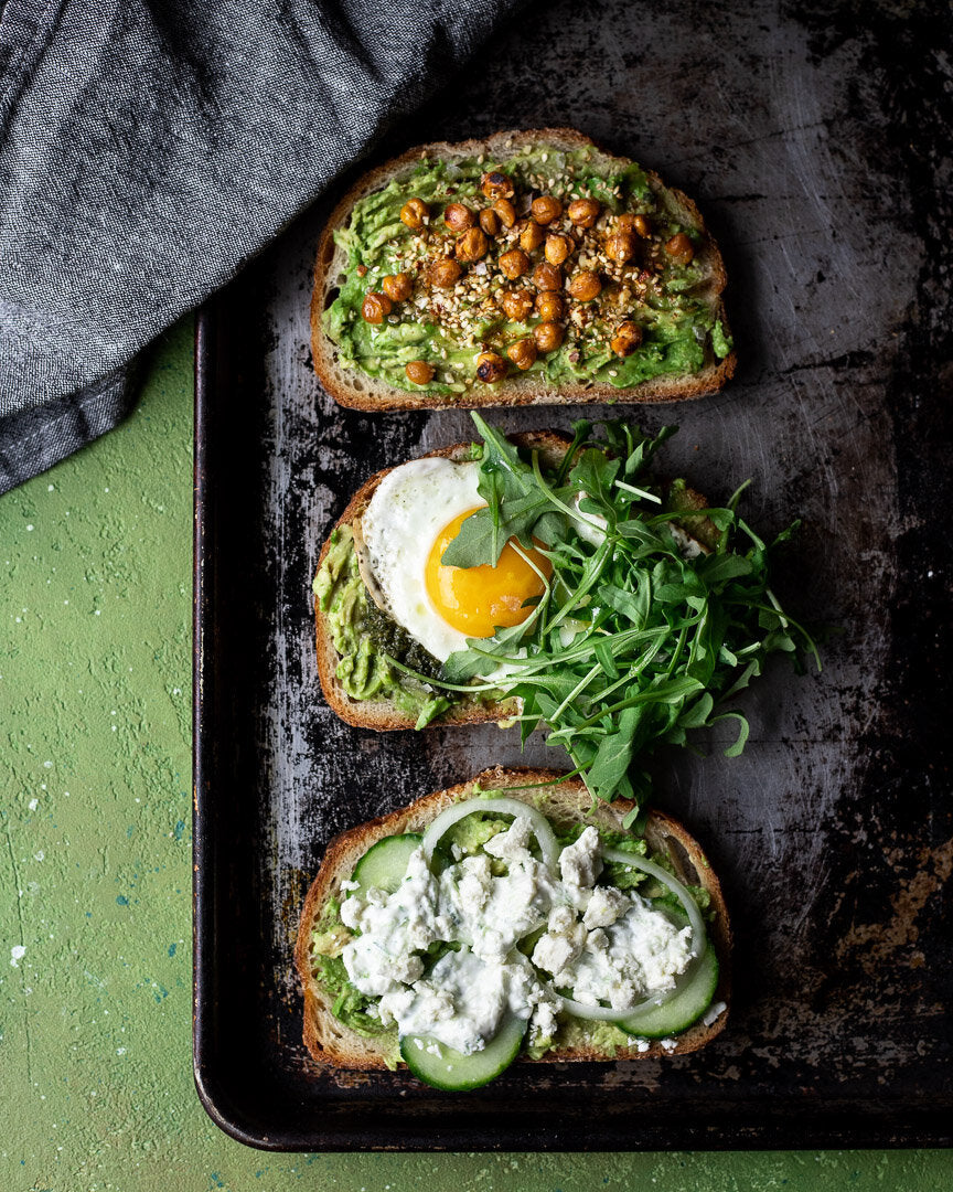 Create Your own Avocado Toast with 3 Topping