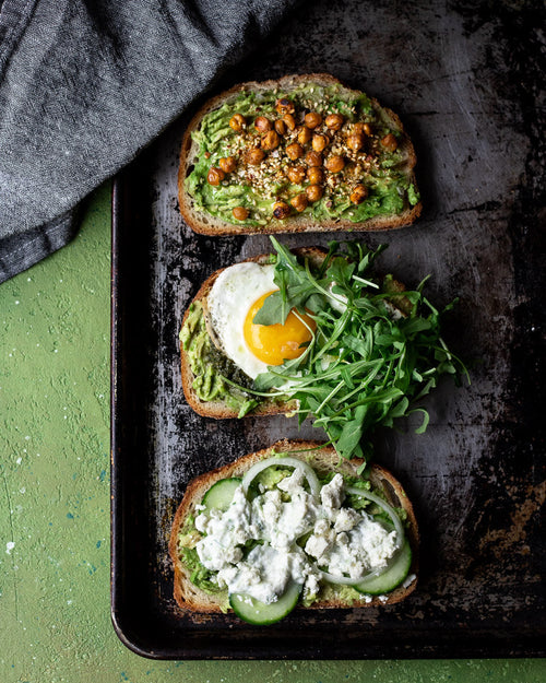 Create Your own Avocado Toast with 3 Topping